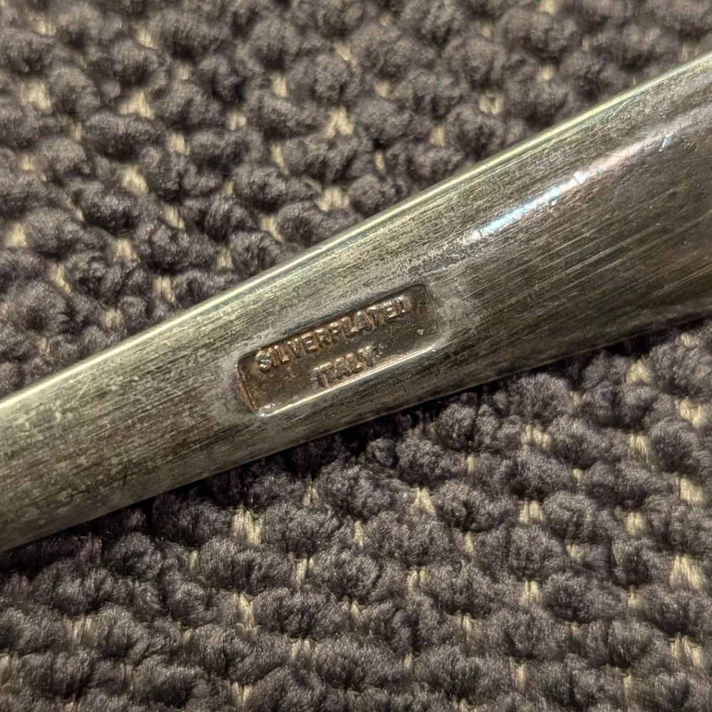 Vintage Silverplated Italian Spoon Mid-Century Bar Flatware